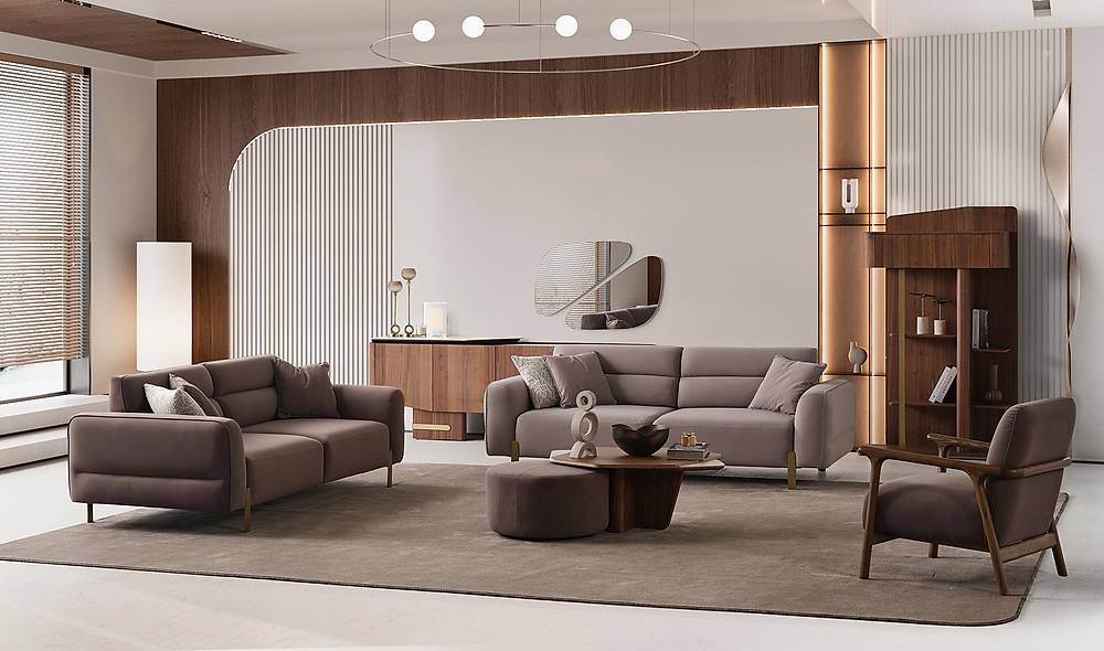 Valerio Sofa Set - Wooden Leg