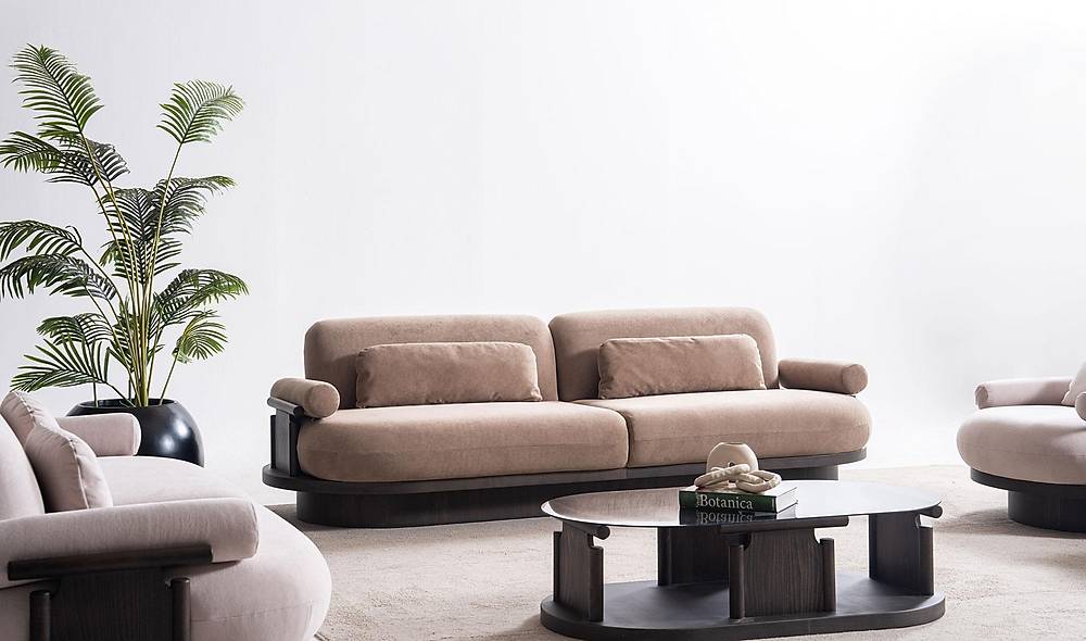 Bitez Sofa Set - Dark Walnut