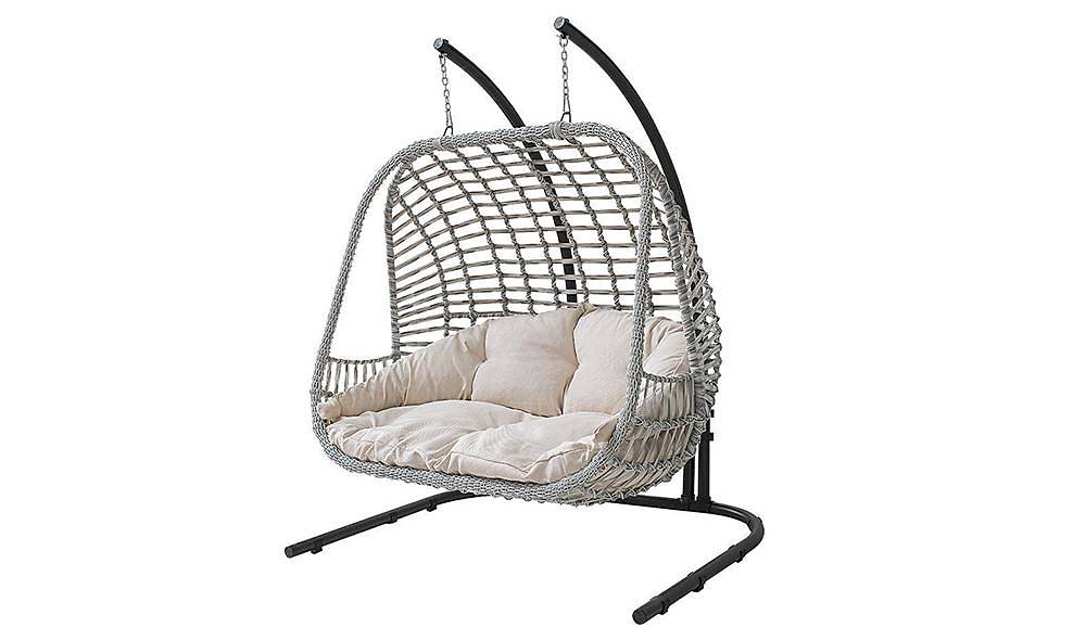 Lisa Rattan Light Gray Balcony - Garden Swing