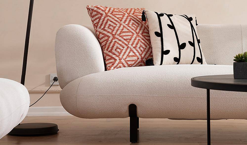 Brown Sofa - Cream