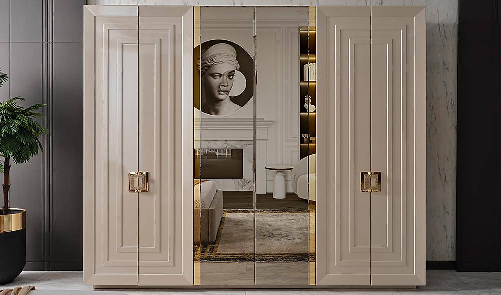 Canyon 6 Door Wardrobe - With Mirror
