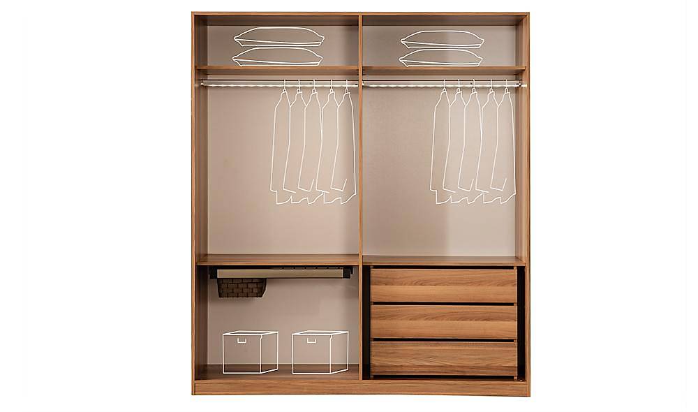 Mood Walnut Corner Wardrobe