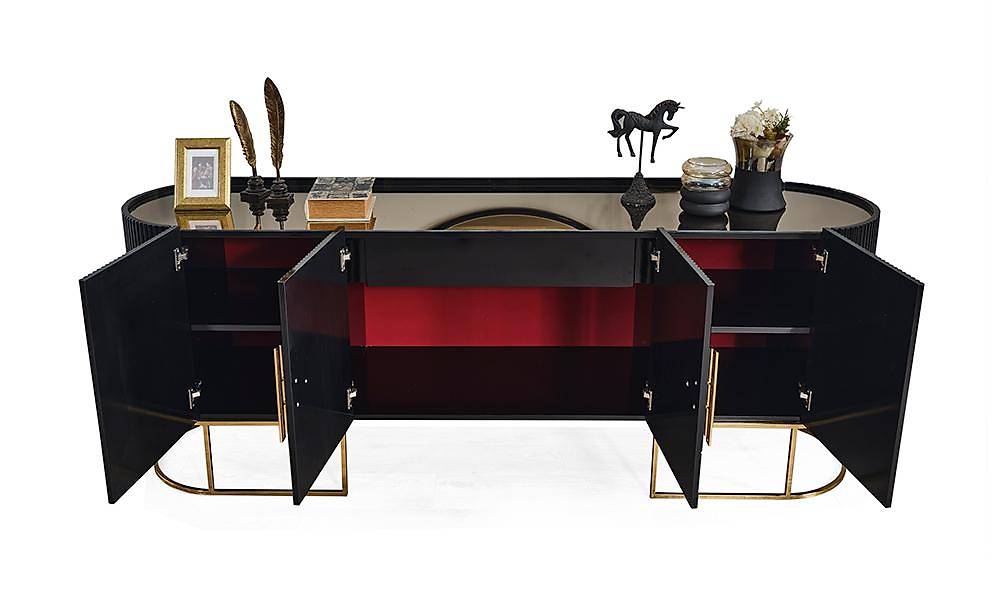 Crown Dining Room - Black - Gold
