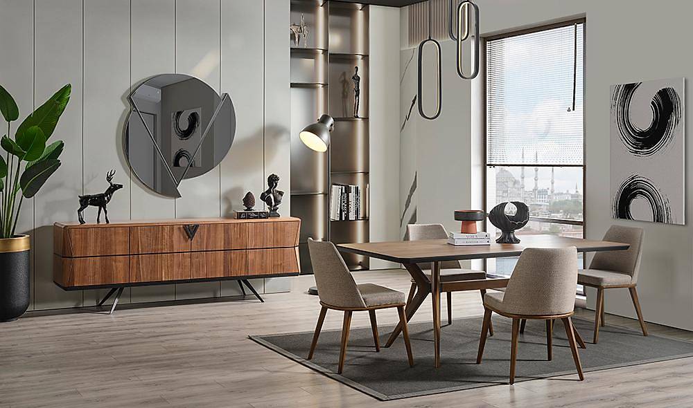 Hisar Dining Room - Walnut