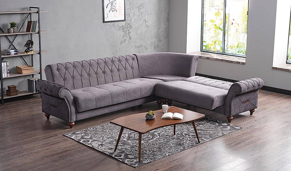 Karia Corner Set with Metal Design