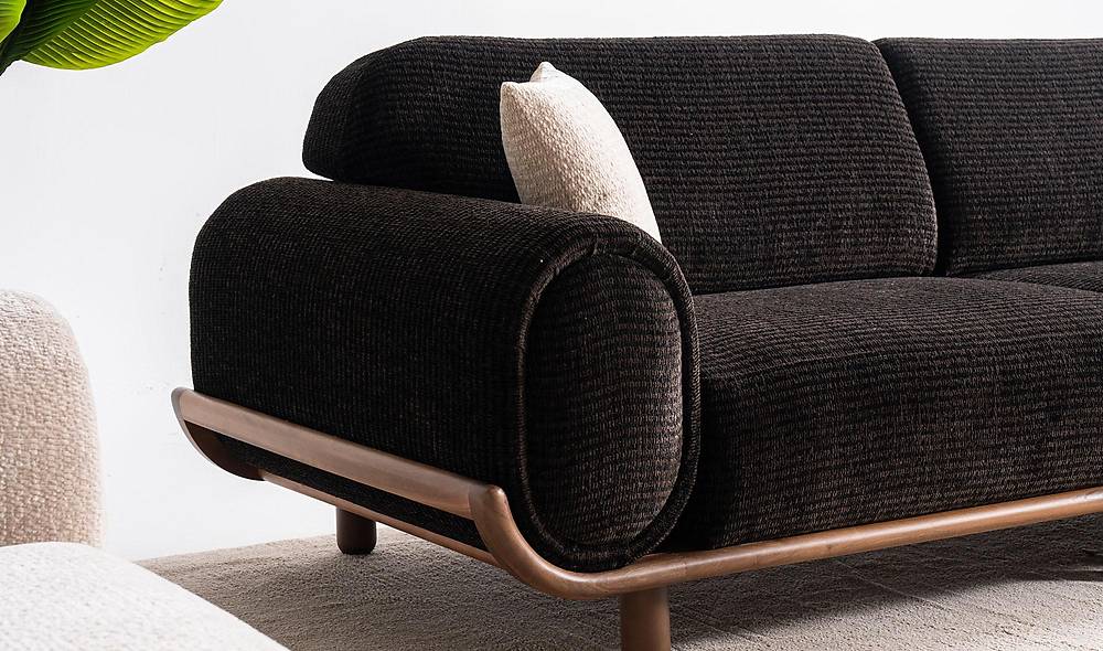Maisie Sofa Set - Dark Brown