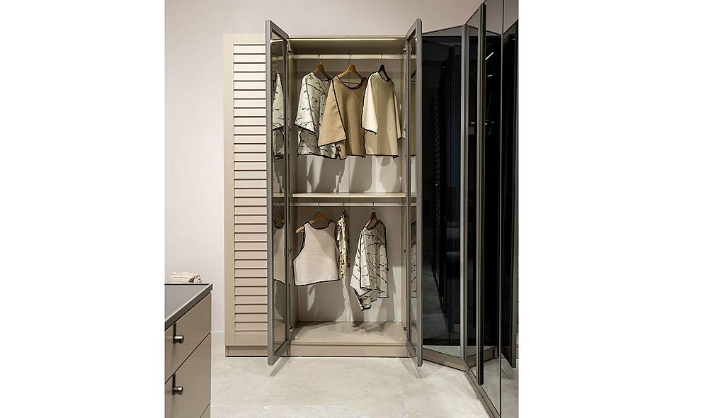 Latte Wardrobe - Corner Wardrobe