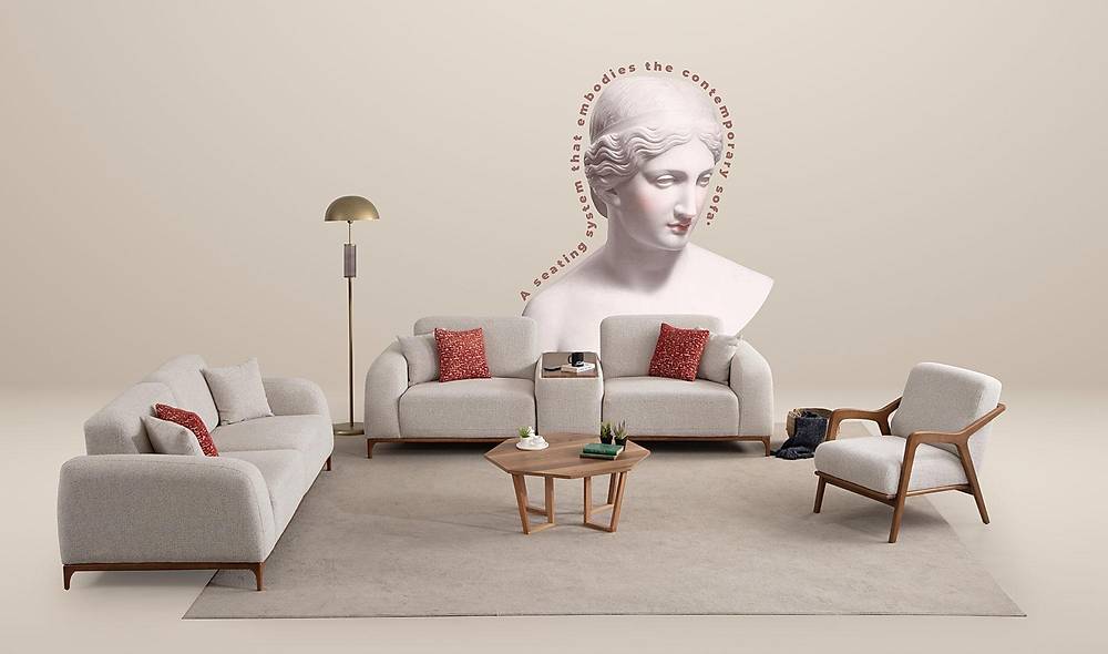 Kappa Sofa Set - Cream