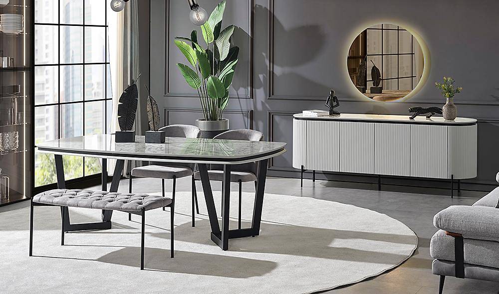 Mood Gray - Marble Dining Room