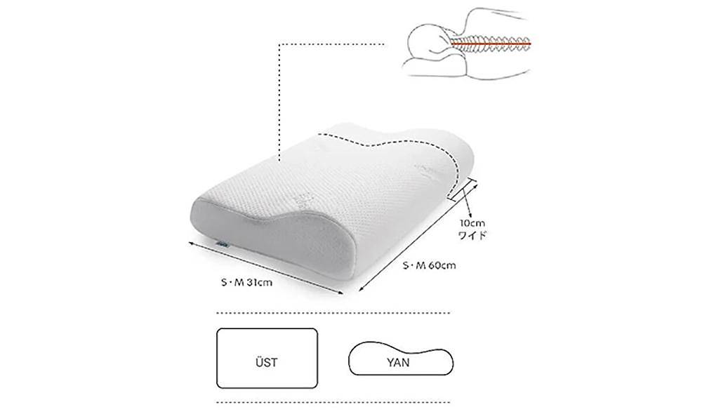 Yatsan Tempur Queen Pillow with Washable Cover L