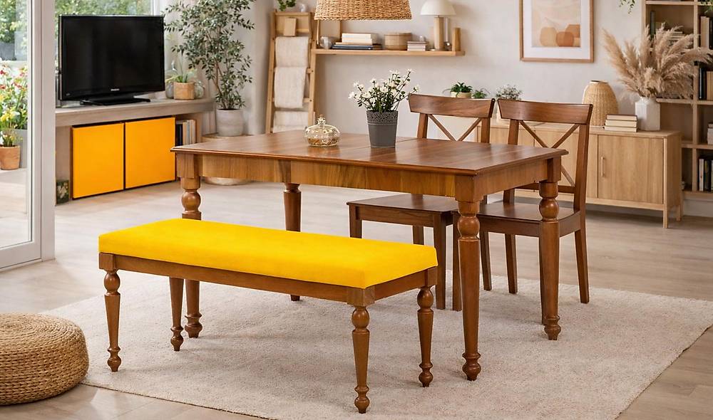 Tornal� Kamel Dining Table Set - Mustard