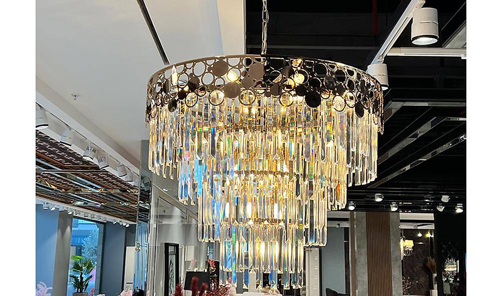Crystal Gold Pendant Chandelier