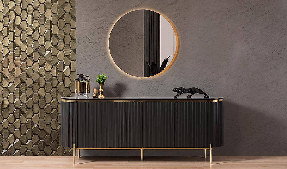 Mood Black Gold Console