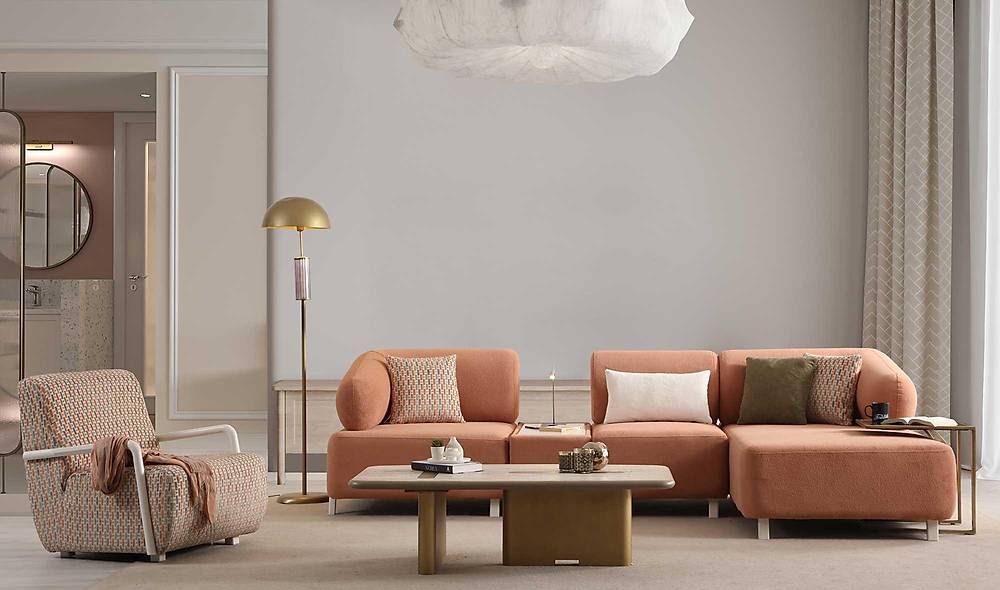 Ramona Corner Set - Salmon