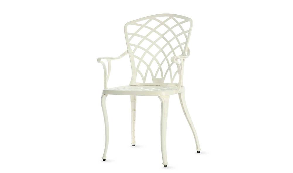 Arbella Oval Garden Table Set - White