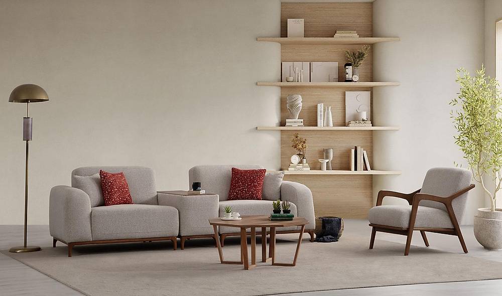 Kappa Sofa Set - Cream
