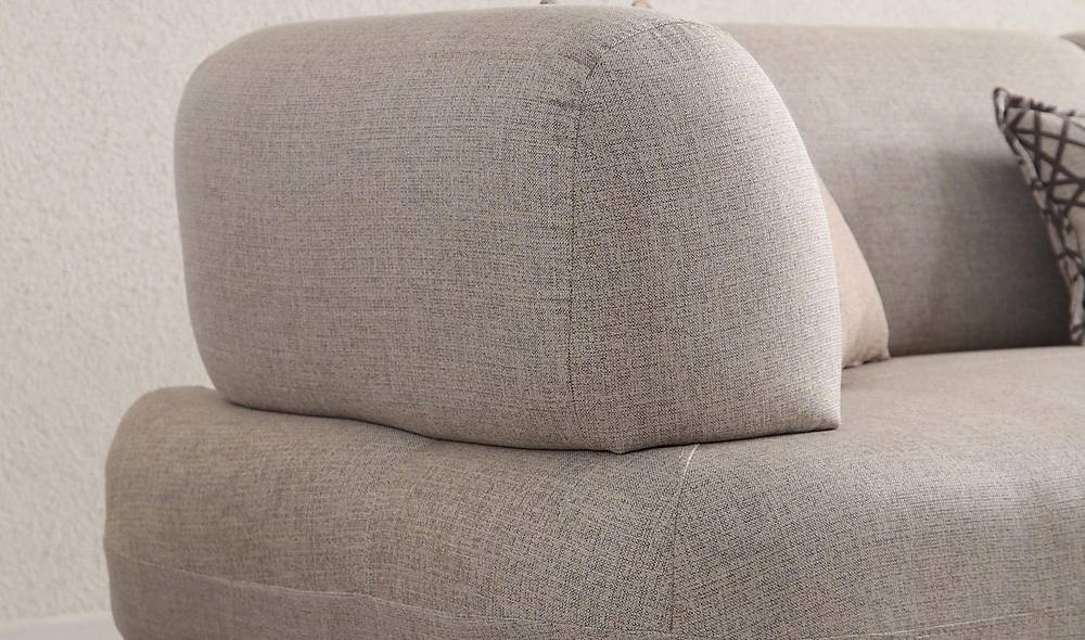 Brown Sofa - Bed - Wooden Leg