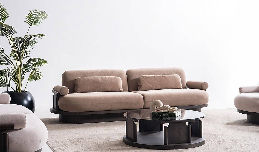Bitez Sofa Set - Dark Walnut