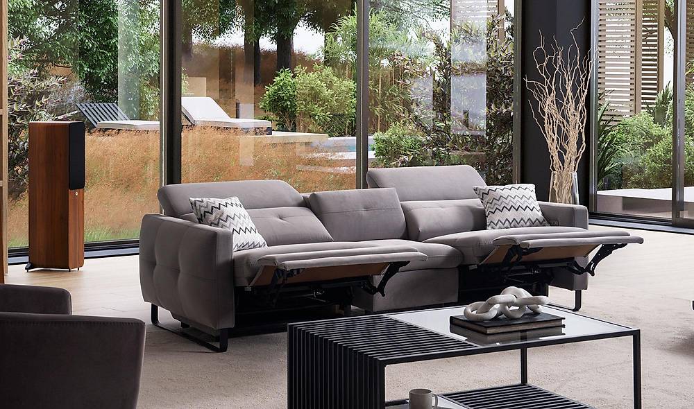 Alissa Sofa Set With Motor - Gray