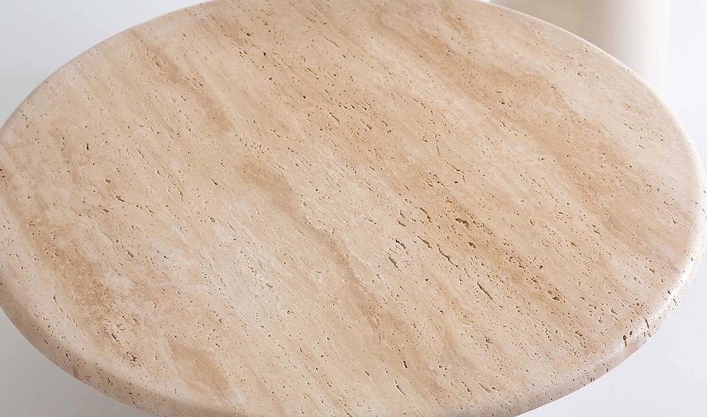 Milo Double Table Set - Travertine Marble
