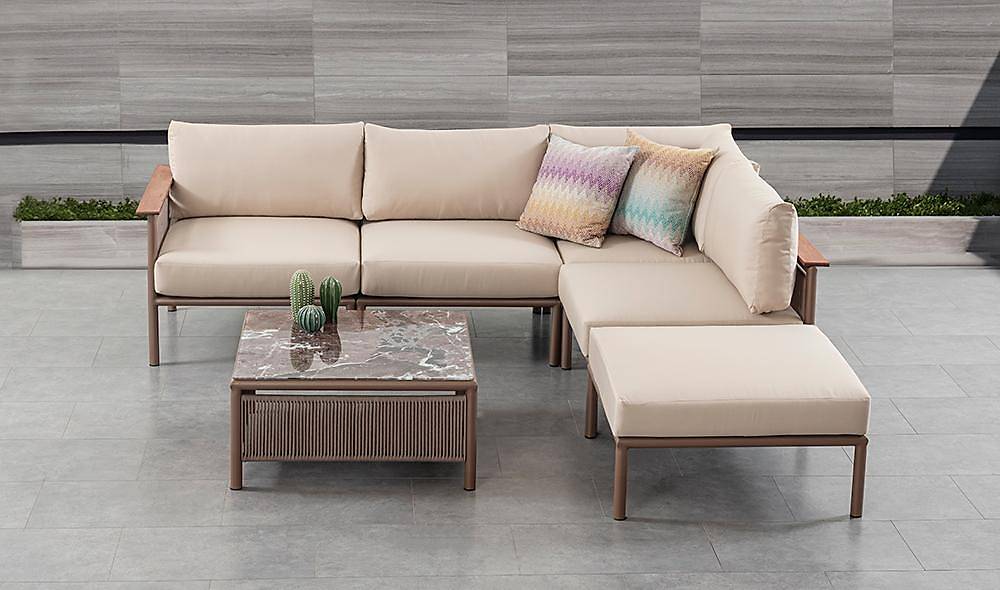Nossa Bronze L Garden Sofa