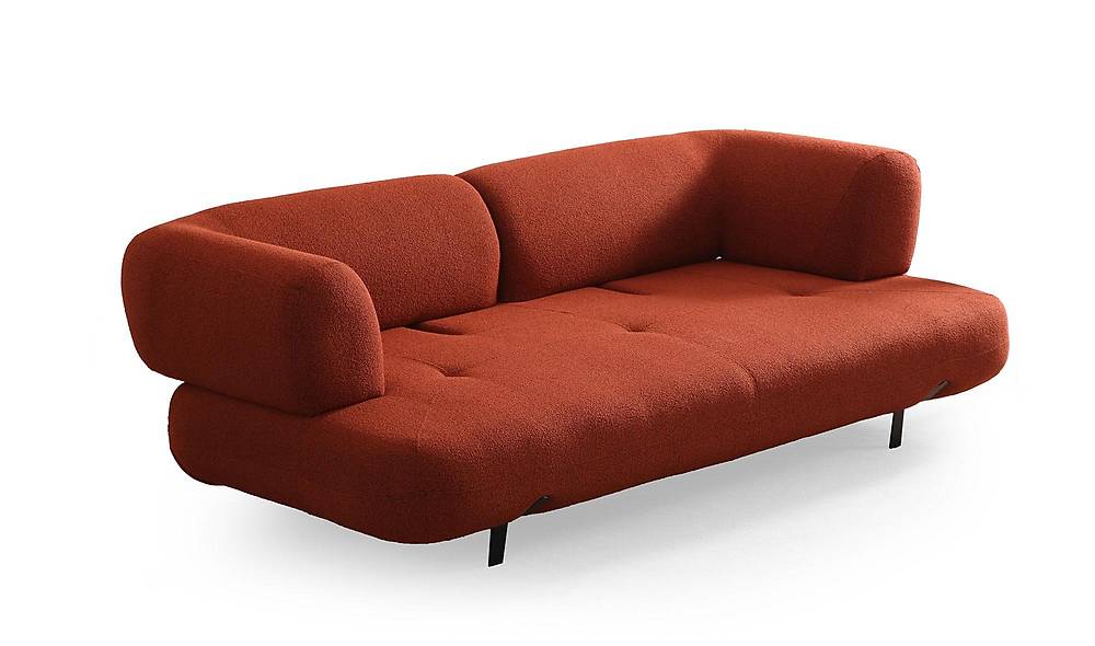 Brown Sofa - Bed - Metal Leg