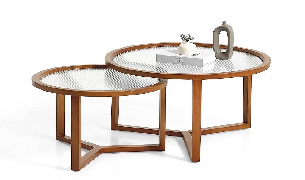 Castel Coffee Table Set - Ribbed