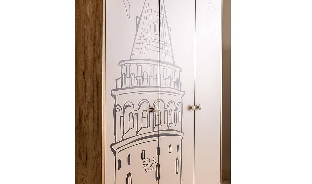 Açelya 3 Door Wardrobe