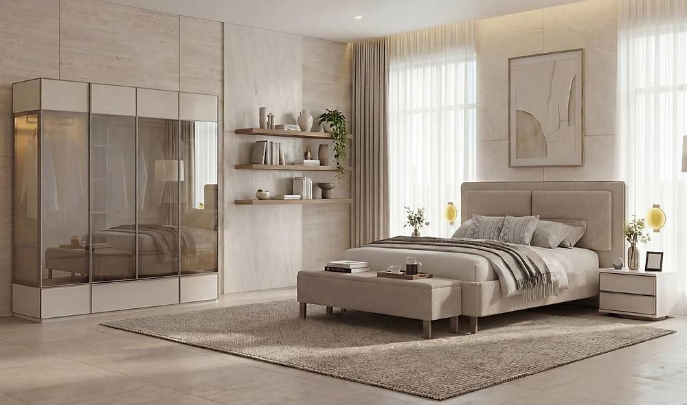 Sunny Base Bedroom - Glass Bell Lid