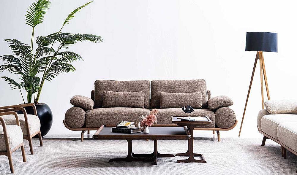 Almeda Sofa Set - Brown