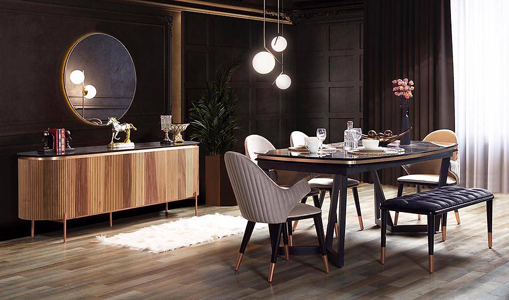Mood Walnut Bronze Dining Room