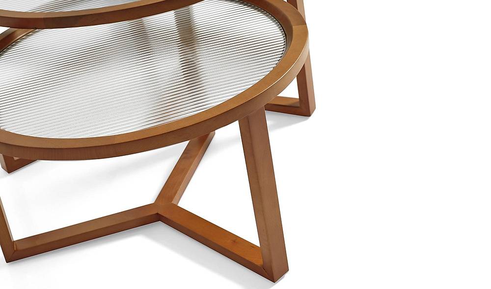 Castel Coffee Table Set - Ribbed