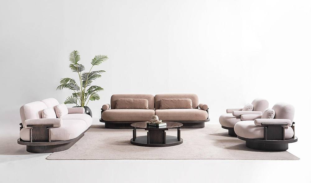 Bitez Sofa Set - Dark Walnut