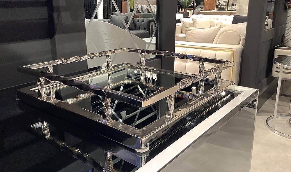 Silver Mirrored Tray