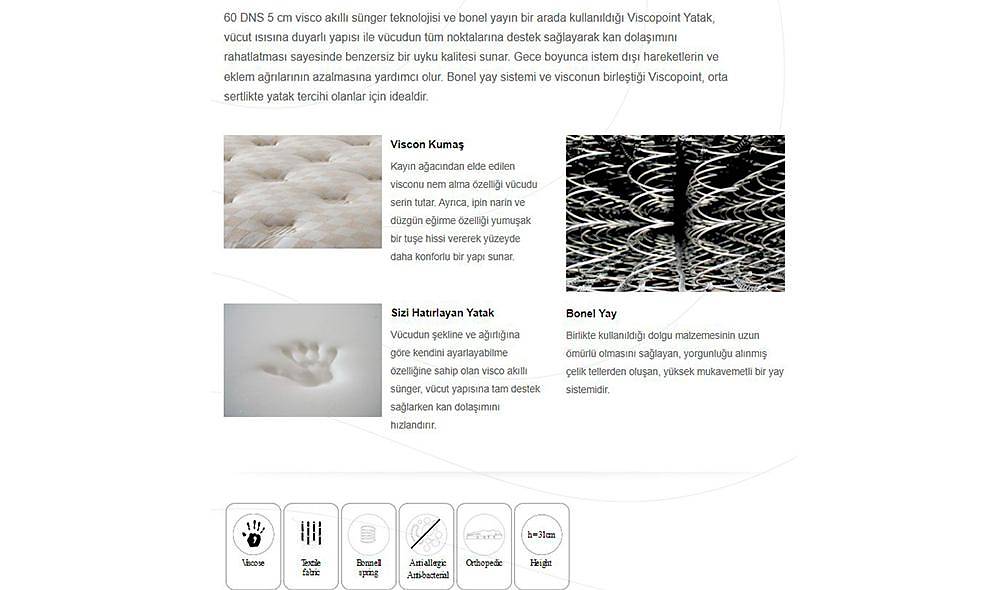 Viscopoint Orthopedic Bed