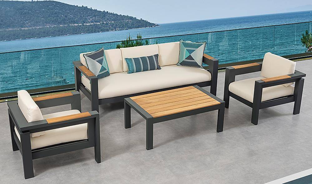 Rosalina Anthracite Garden Sofa Set