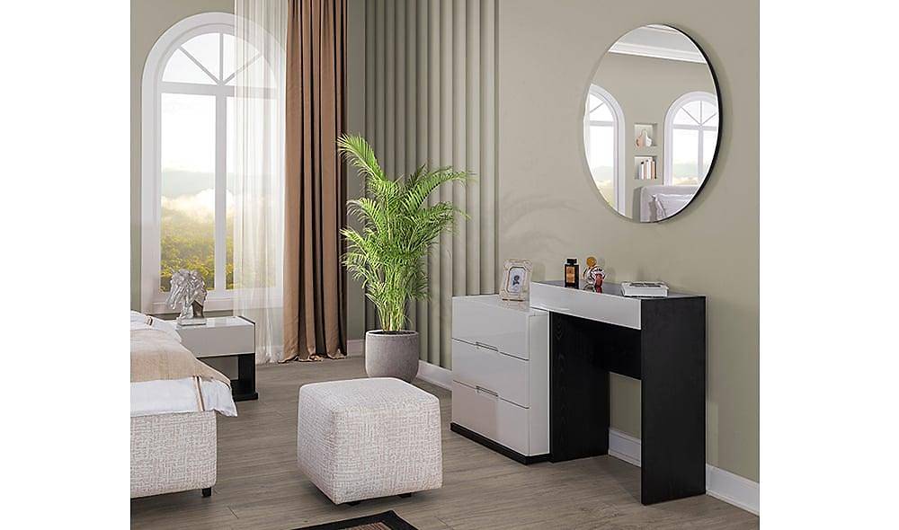 Elika Bedroom with Base - Corner Wardrobe