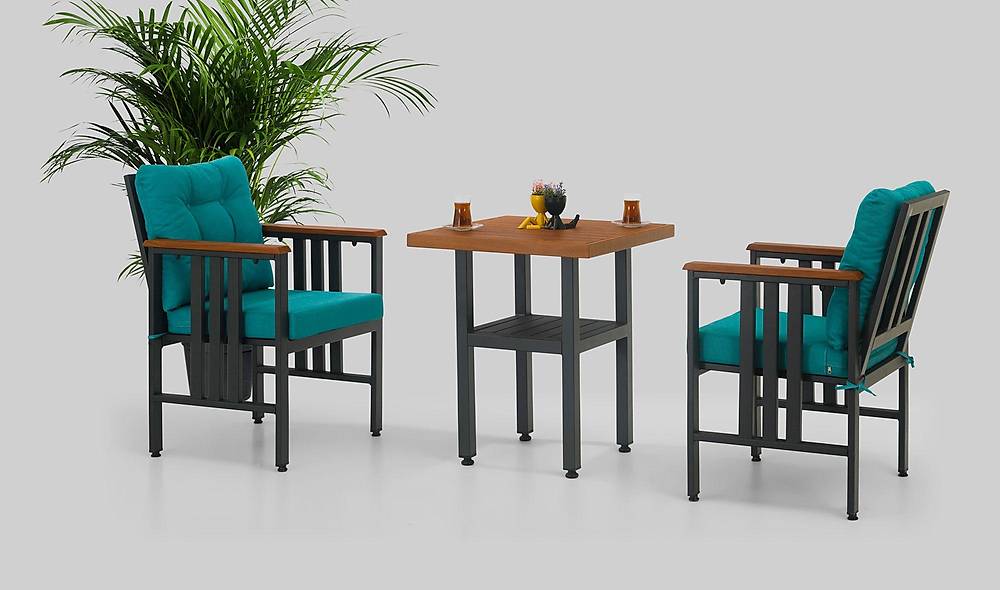 Alexis Balcony - Garden Tea Set - Turquoise