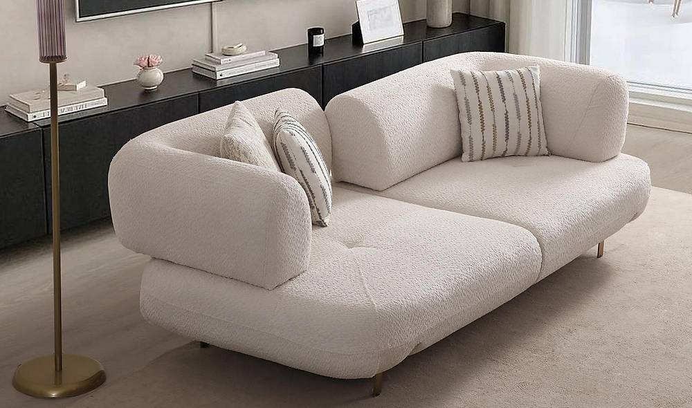 Brown Sofa - Antique Gold