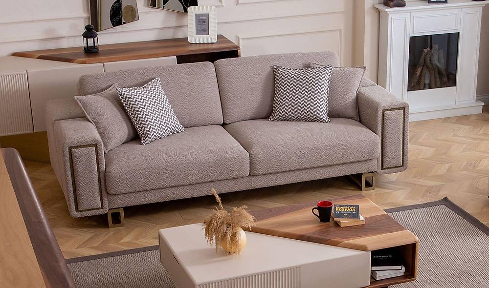 Tiana Sofa - Tumbled Gold - Vizon