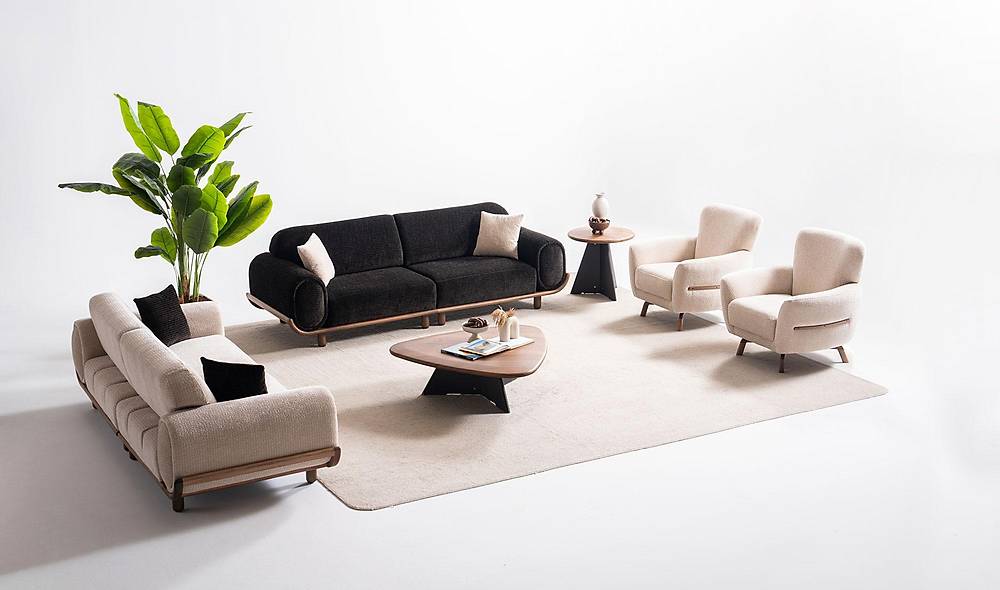 Maisie Sofa Set - Dark Brown