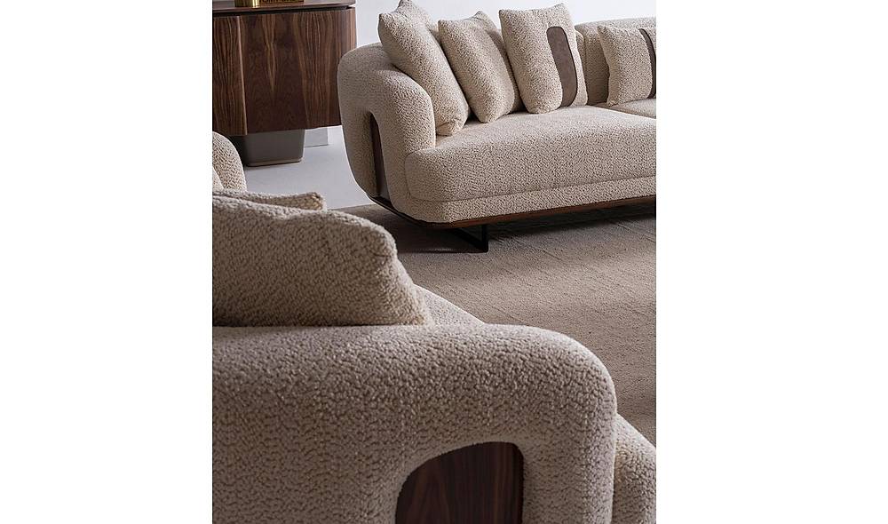 Velovis Sofa Set - Cream