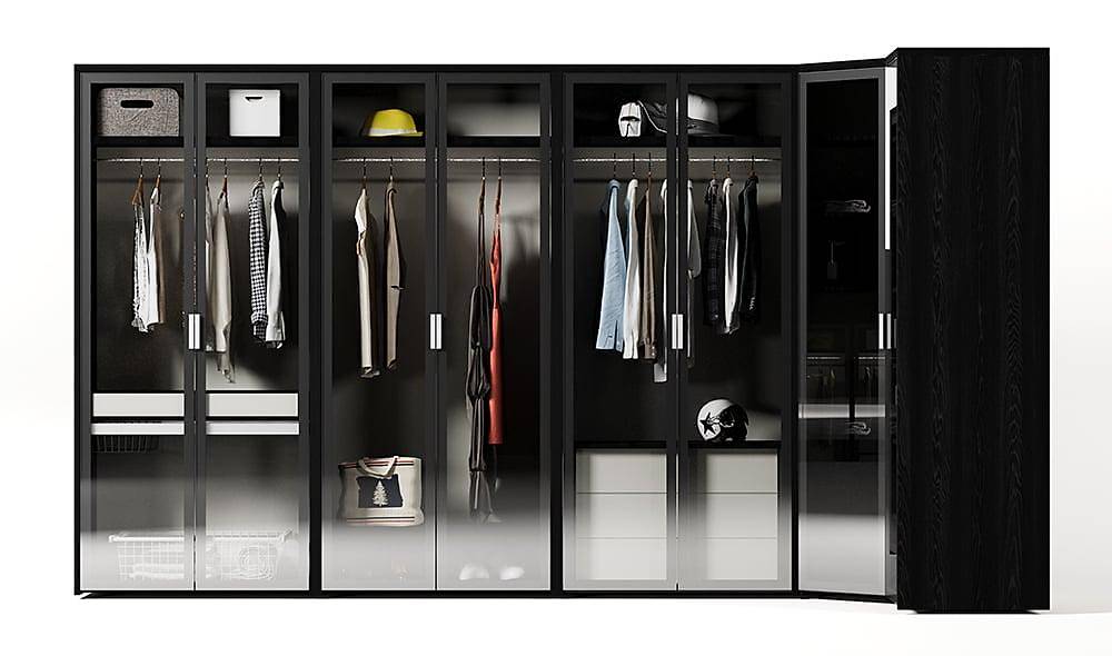 Elika Bedroom with Base - Corner Wardrobe