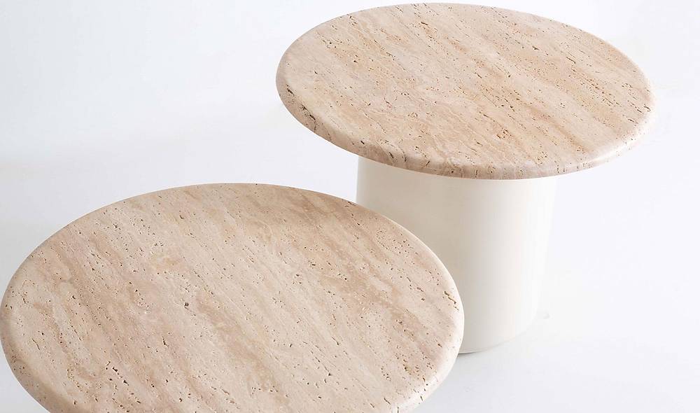 Emily Table Set - Travertine Marble