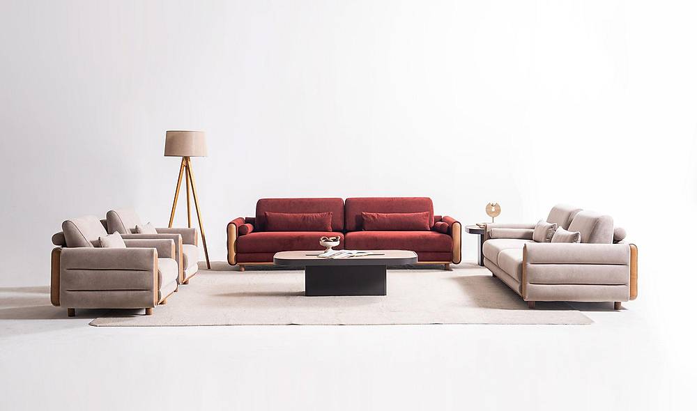 George Sofa Set - Oak