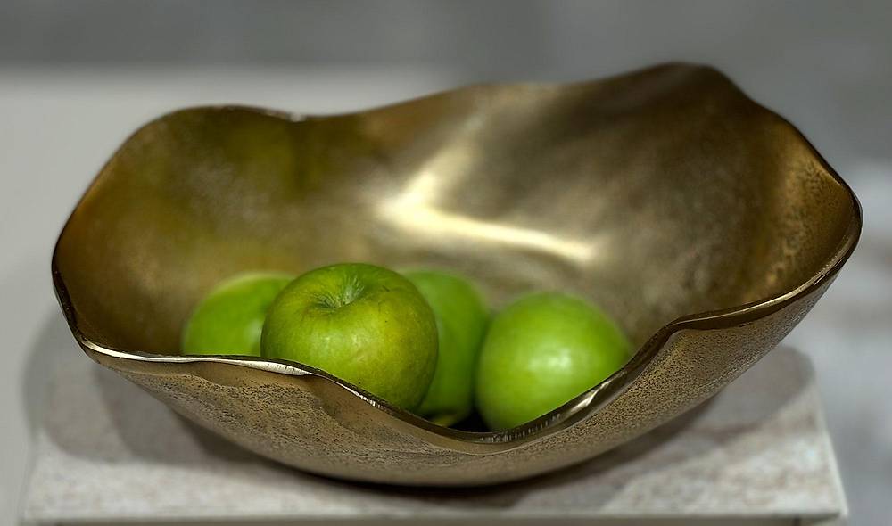 Gold Wavy Decorative Bowl