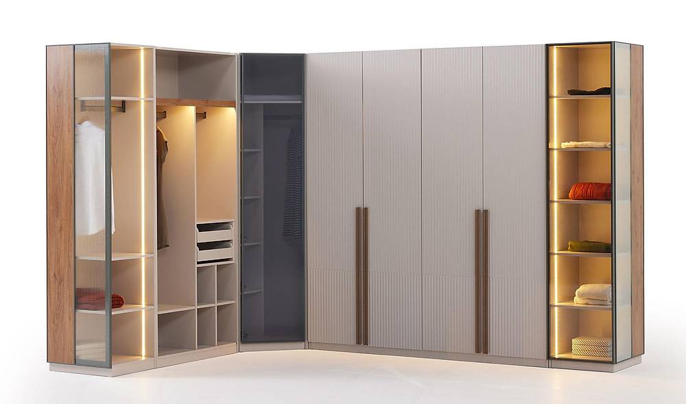 Fox Bedroom with Base - Corner Wardrobe
