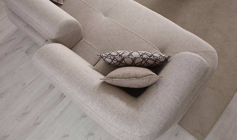 Brown Sofa - Bed - Wooden Leg