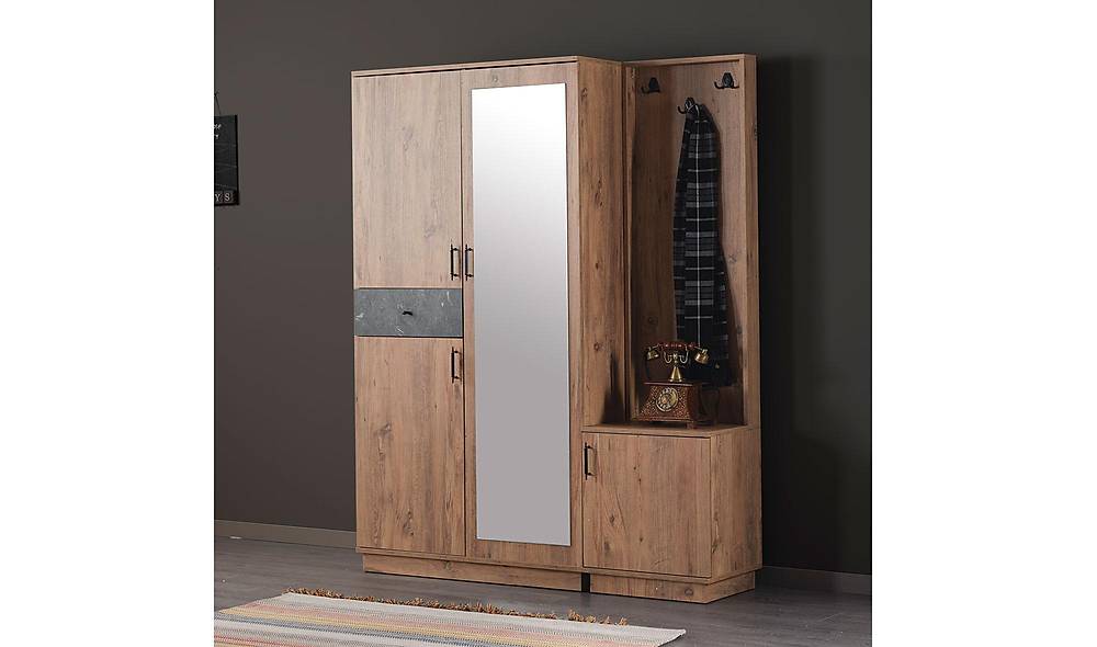 Craft Coat Rack - 3 Door - Walnut