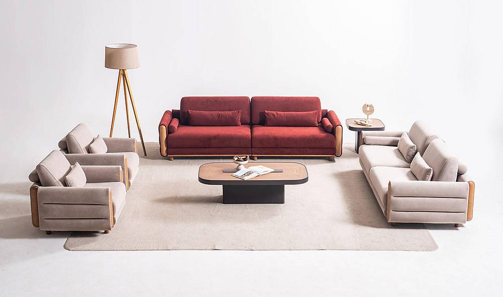 George Sofa Set - Oak